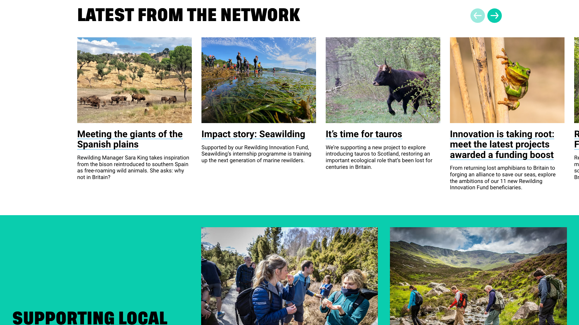 The Join the Rewilding Network page on the Rewilding Britain website.