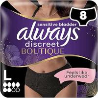 Always Discreet Boutique Underwear Incontinence Pants Plus Large Black