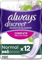 ALWAYS DISCREET NORMAL PADS 12