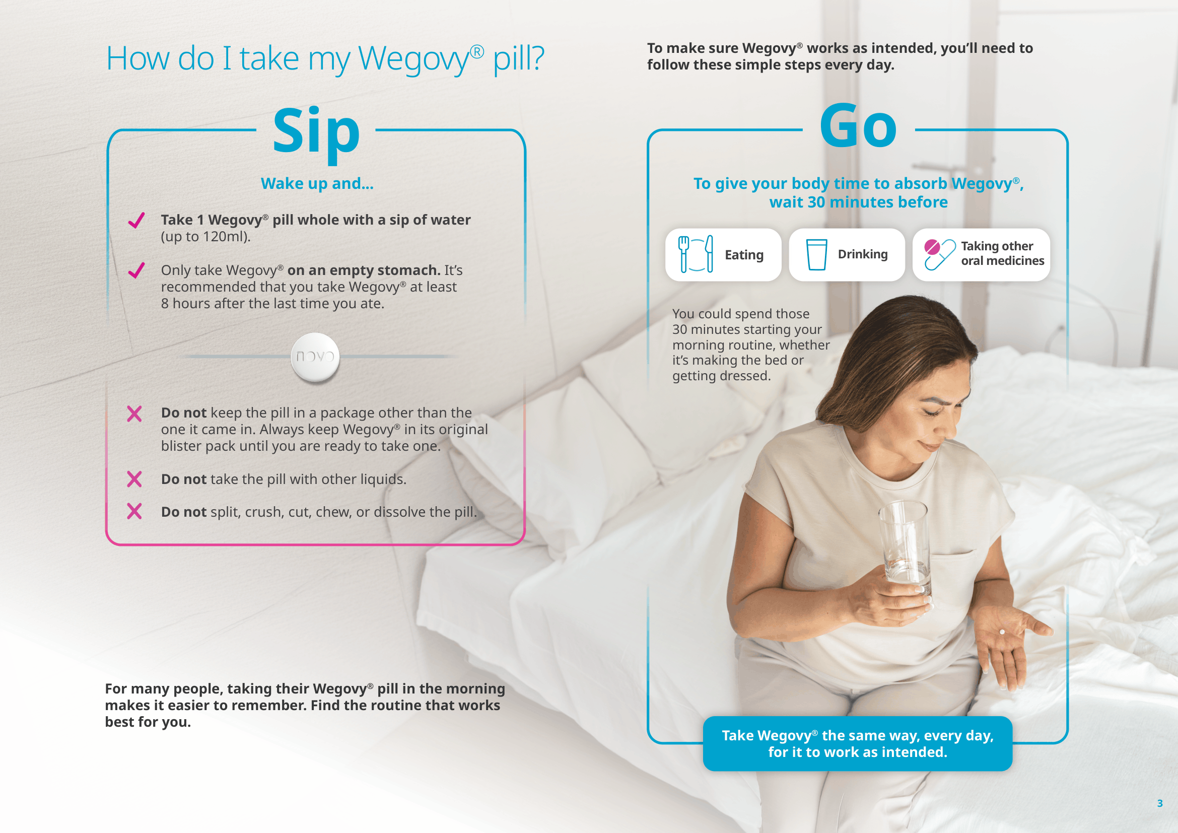 Wegovy oral tablet brochure