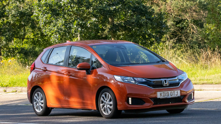 Orange Honda Jazz