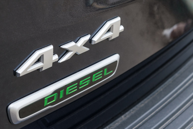 Diesel badge on SUV