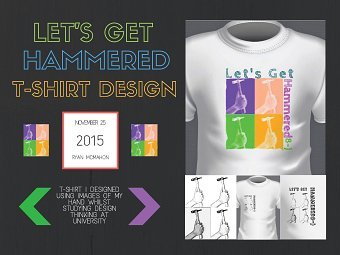 "Let's Get Hammered8-)" T-shirt Design