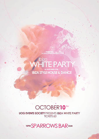 White Party Event Promotional Poster