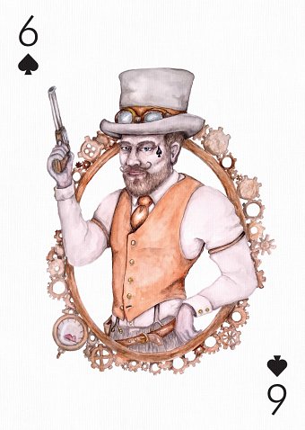 Playing Arts 6 of Spades