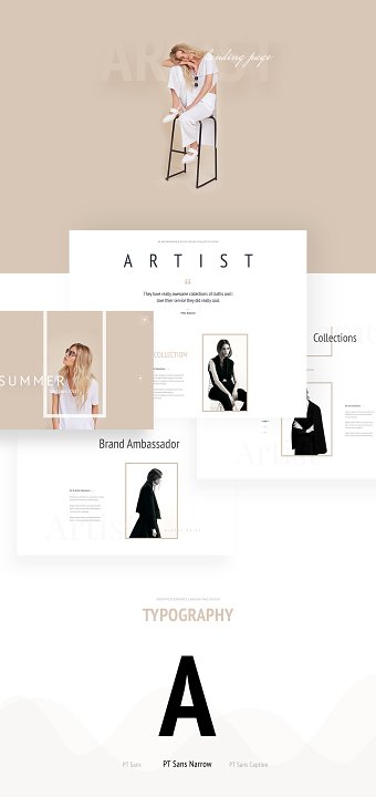 "Artist" - E-Commerce Template Design Concept