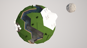 Low Polygonal Earth