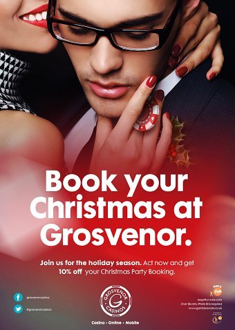Christmas ad campaign for Grosvenor Casinos London