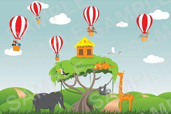 Balloons over the jungle