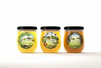 Volim ( I love ), honey label design