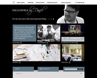 Exclusively by Daniel -logo and web design