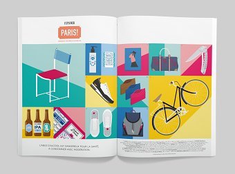 Brochure illustrations for Le Bon Marché, Paris.