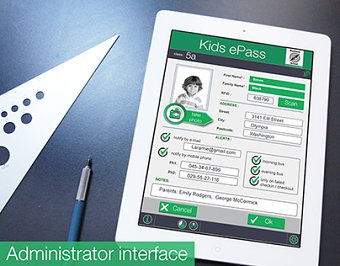 Administrator interface iPad