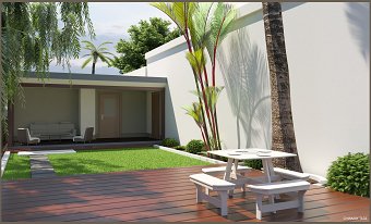 An Evergreen Patio :)