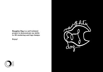 Naughty Dog - logo and 3D design project