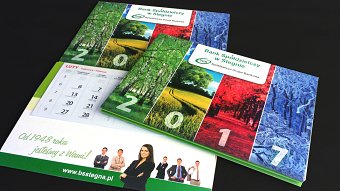 Graphic design calendar for the Bank