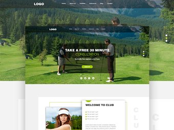 Golf Club Landing Page Concept