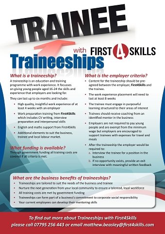 Traineeships Recruitment Poster