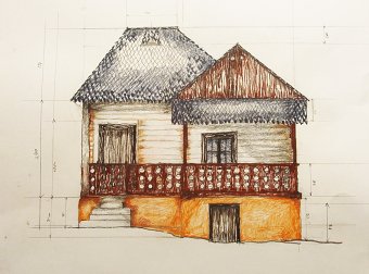 Wood and clay- traditional house study