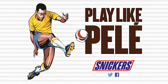 Snickers Pelé illustrated outdoor