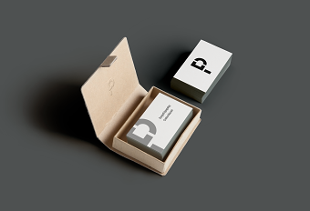 Typographic play logo: Pfd