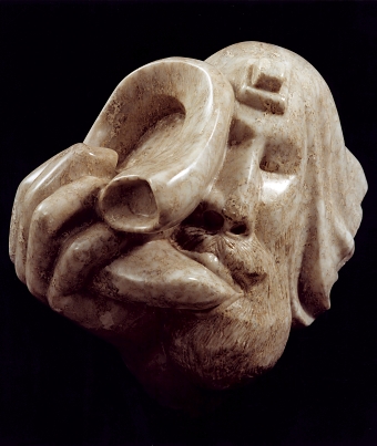 Blowing the Shofar by Shimon Drory