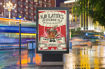 Mad Hatter's afternoon tea poster