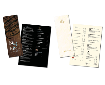 Handheld drinks menus
