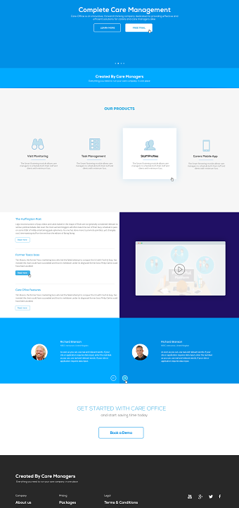 Care office home page redesign