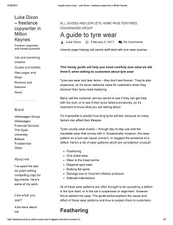 A guide to tyre wear