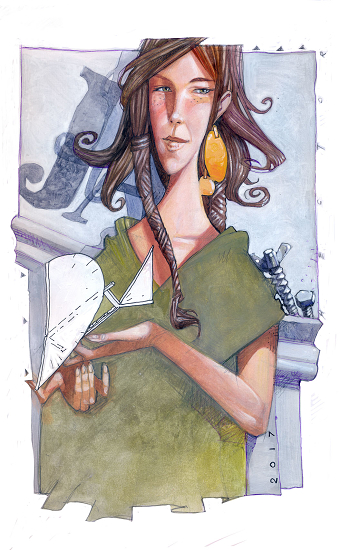 Girl with ornithopter