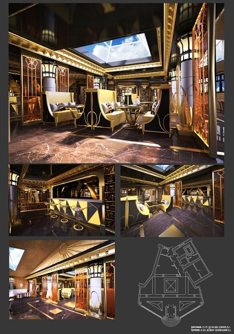 3D design of Egyptian style cafe