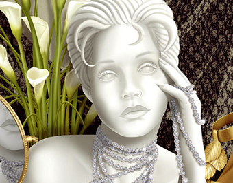 Photo-Realistic Illustration of Jewelry Mannequin