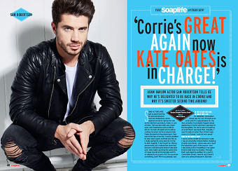 Interview spreads for Soaplife magazine