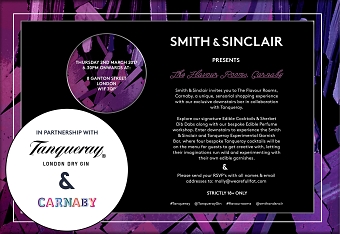 Smith & Sinclair X Tanqueray e-vite