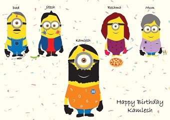 Minion Birthday Card