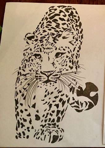 Graphite on blotter paper