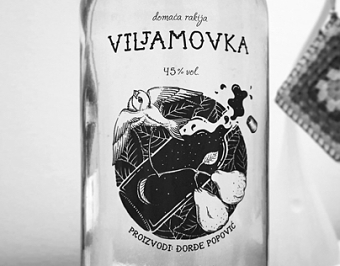Rakija (schnapps) label