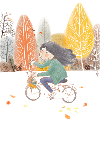 Riding in an autumn afternoon
