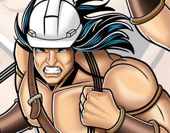 Rebar Company Mascot "Rebarbarian"