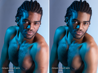 retouch man's portrait