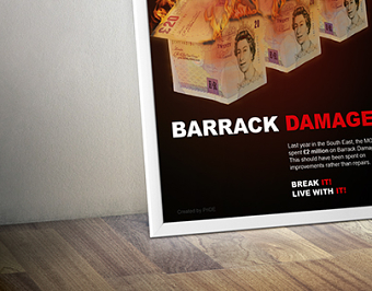 Barrack Damage Poster