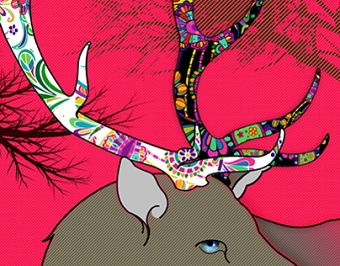 Deer design illustration