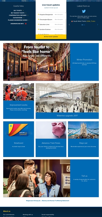 South West Trains: website + app