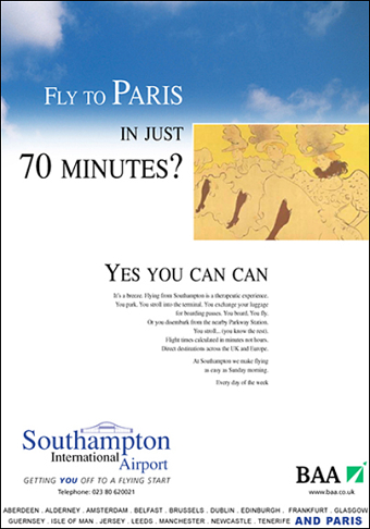 Advertising Layout Design for Southampton Airport