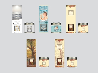 Packaging designs for fragrance company