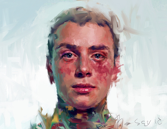 Happy & tired portrait