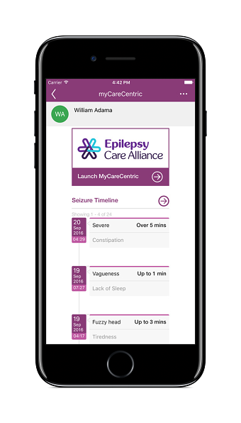 myCareCentric Epilepsy Mobile App (iOS)