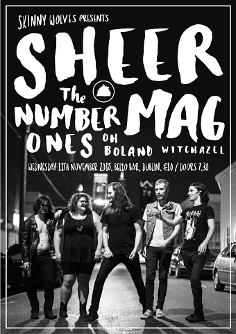 Sheer Mag / The Number Ones / Oh Boland - Gig Poster