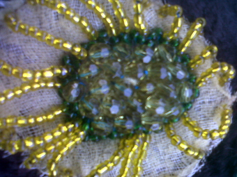 ABSTRACT FLOWER DESIGN contd. BEADS AND SEQUINS